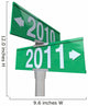 2010 Changing to 2011 - Two-Way Street Sign Wall Decal