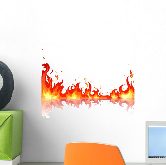 Reflected fire flame Wall Decal