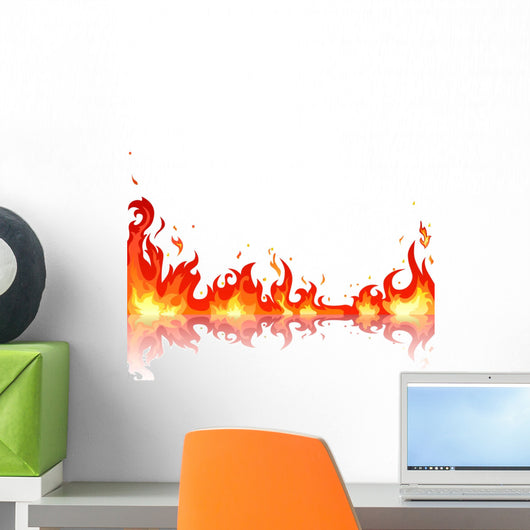Reflected fire flame Wall Decal