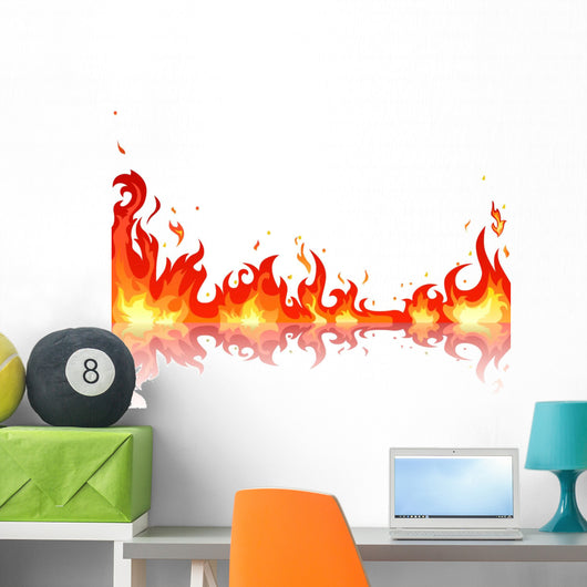 Reflected fire flame Wall Decal
