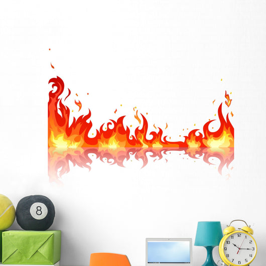 Reflected fire flame Wall Decal