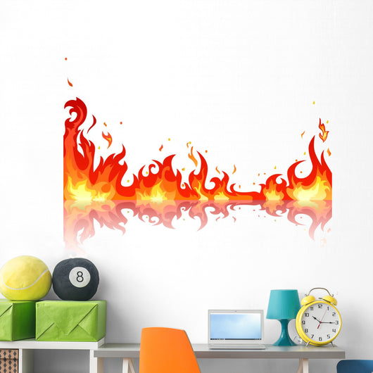 Reflected fire flame Wall Decal