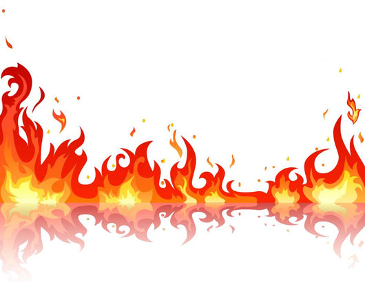 Reflected fire flame Wall Decal
