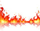 Reflected fire flame Wall Decal