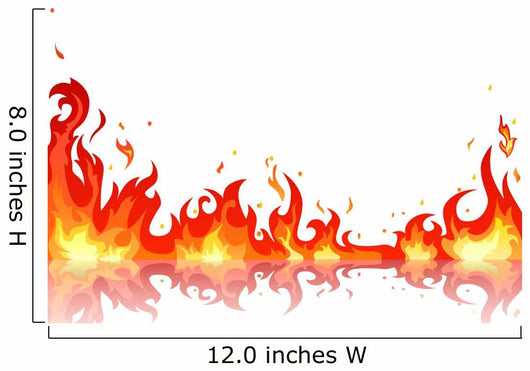 Reflected fire flame Wall Decal