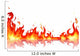 Reflected fire flame Wall Decal