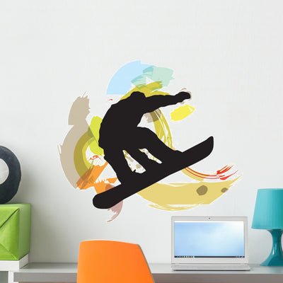 Wake Boarder Action shown on a wall