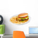 Hamburger With Fries Wall Decal