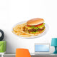 Hamburger With Fries Wall Decal