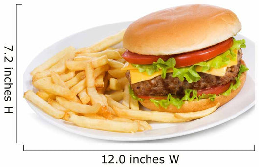 Hamburger With Fries Wall Decal