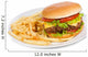 Hamburger With Fries Wall Decal