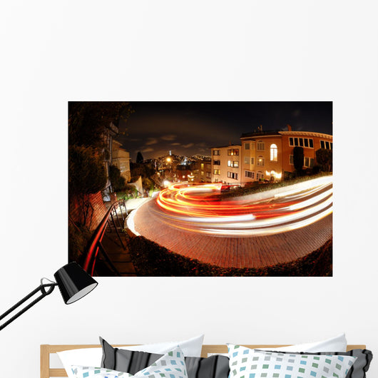 Lombard Street Night Wall Decal