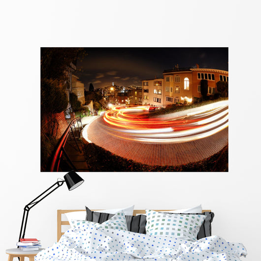 Lombard Street Night Wall Decal