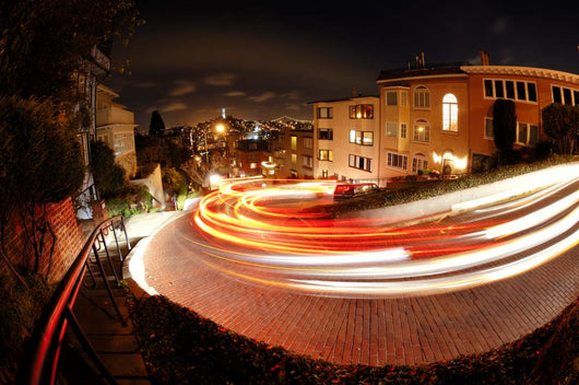 Lombard Street Night Wall Decal