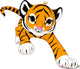 Running Baby Tiger Wall Decal