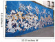 Blue Graffiti Wall Mural