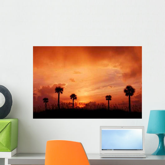 Palms Sunset Wall Decal