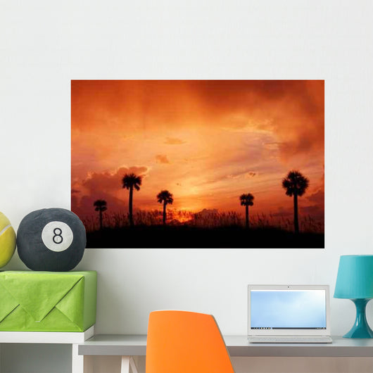 Palms Sunset Wall Decal