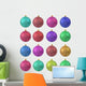 Collection Colored Christmas Ornament Wall Mural