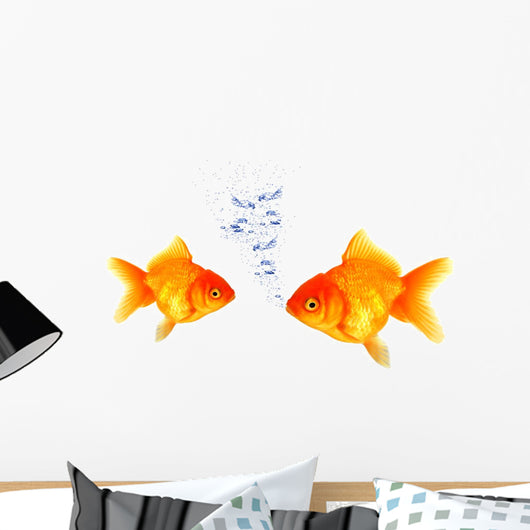 Golden Fish Breathing Wall Mural
