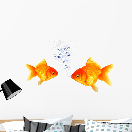 Golden Fish Breathing Wall Mural