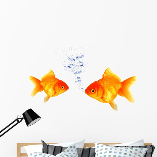 Golden Fish Breathing Wall Mural