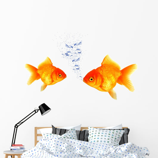 Golden Fish Breathing Wall Mural