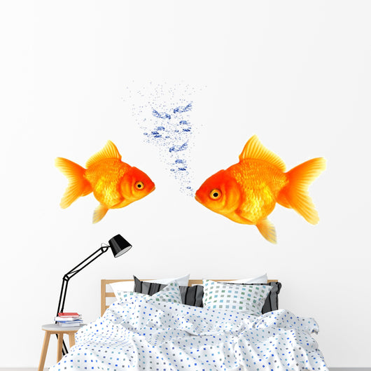 Golden Fish Breathing Wall Mural