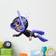 Scuba Diver Swimming Wall Decal
