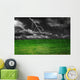 Thunder-storm over a field Wall Mural