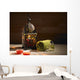 Arab lamp whit a candle in the hammam Wall Mural