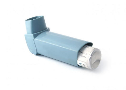Asthma Inhaler Isolated on White Wall Decal