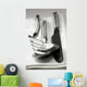 Cutlery resting on a white napkin Wall Mural