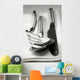 Cutlery resting on a white napkin Wall Mural