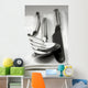 Cutlery resting on a white napkin Wall Mural