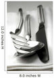 Cutlery resting on a white napkin Wall Mural