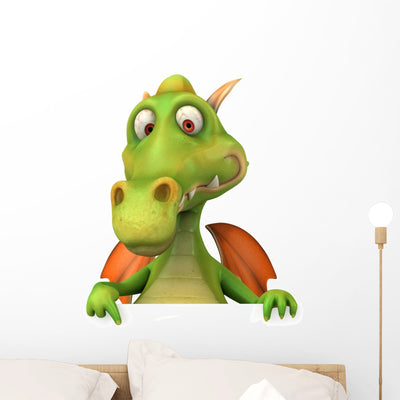 Dragon Wall Decal shown on a wall
