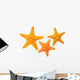 Three Small Baby Starfish Wall Mural