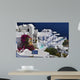 Gardens and Traditional Buildings in Oia, Santorini, Greece Wall Mural