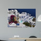 Gardens and Traditional Buildings in Oia, Santorini, Greece Wall Mural