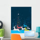 Running Christmas Deers Blue