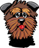 Cartoon Affenpinscher Dog Wall Mural