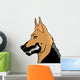 Agressive german shepherd dog Wall Mural
