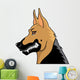 Agressive german shepherd dog Wall Mural