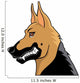 Agressive german shepherd dog Wall Mural