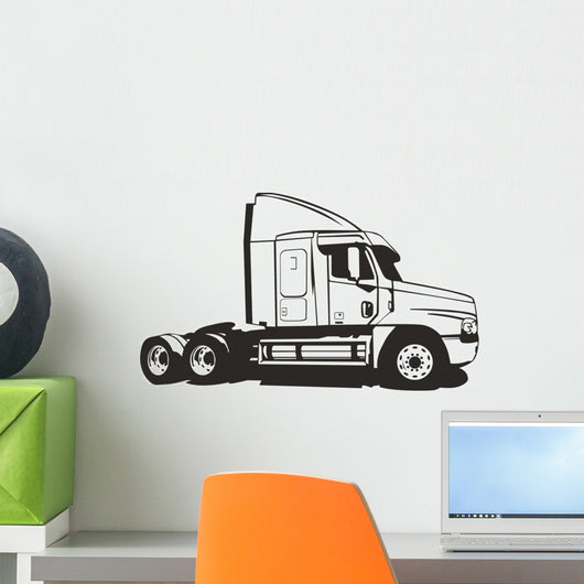 A trailer truck without the cargo container Wall Decal