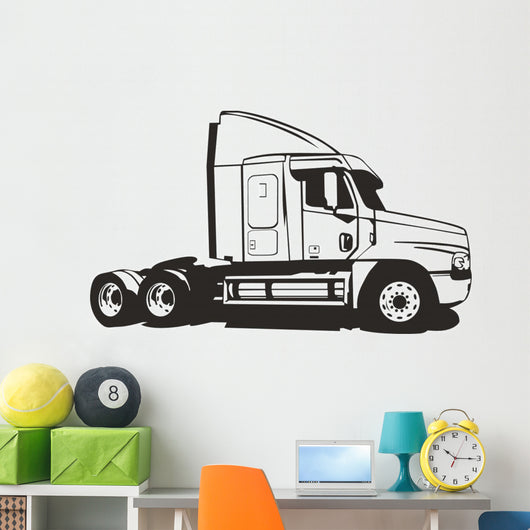 A trailer truck without the cargo container Wall Decal