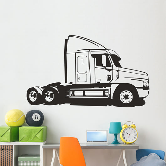 A trailer truck without the cargo container Wall Decal