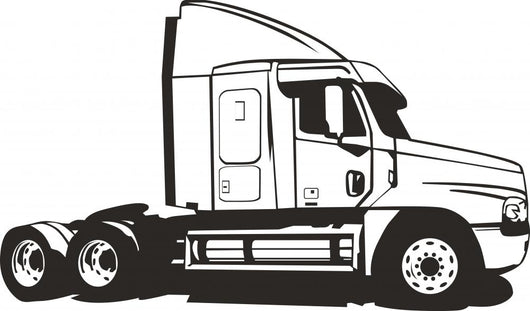 A trailer truck without the cargo container Wall Decal