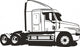 A trailer truck without the cargo container Wall Decal